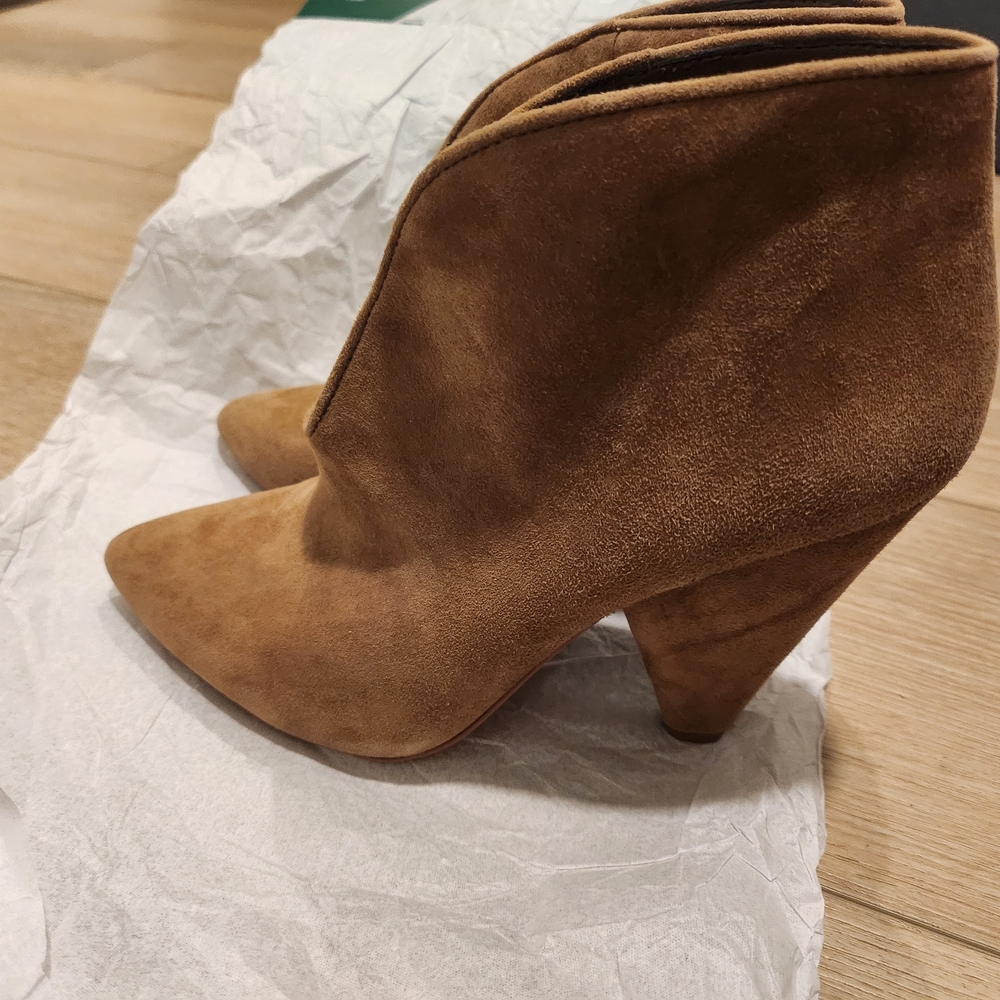 Brown Suede Women's Ankle Boots 36.5 - Picture 6 of 7